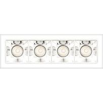 Product image 1: SHARP RECESSED TRIM 4X 12W 930 VERY WIDE FLOOD WHITE  EXT.DRV + SCREEN 4X BLACK