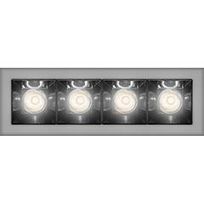 Product image 1: SHARP RECESSED TRIM 4X 12W 927 WIDE FLOOD SILVER EXT.DRV + SCREEN 4X WHITE