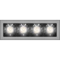 Product image 1: SHARP RECESSED TRIM 4X 12W 940 VERY WIDE FLOOD BLACK  EXT.DRV + SCREEN 4X WHITE