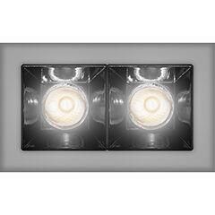 Product image 1: SHARP RECESSED TRIM 2X 6W 940 VERY WIDE FLOOD BLACK  EXT.DRV + SCREEN 2X WHITE